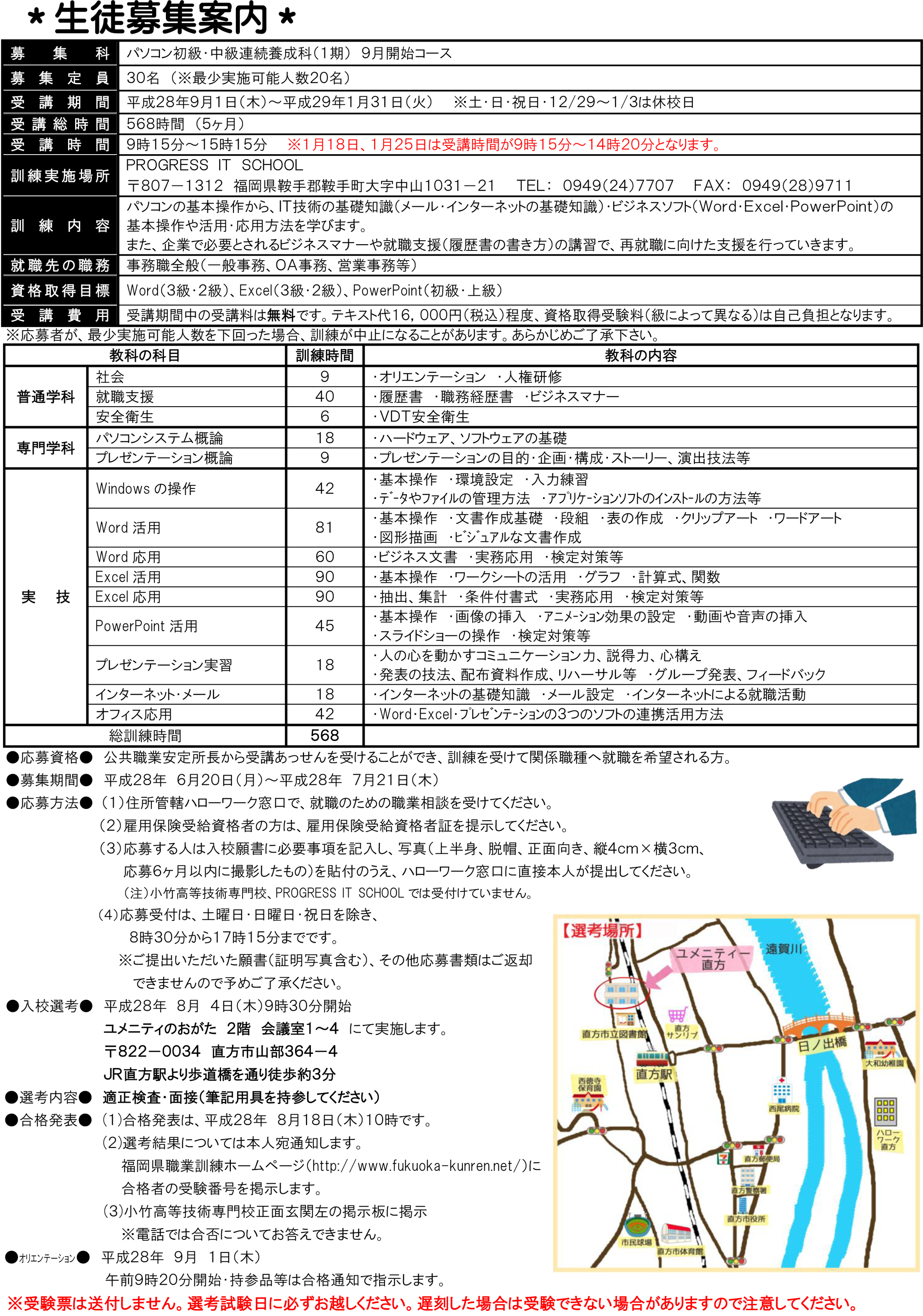 公共訓練、PC裏
